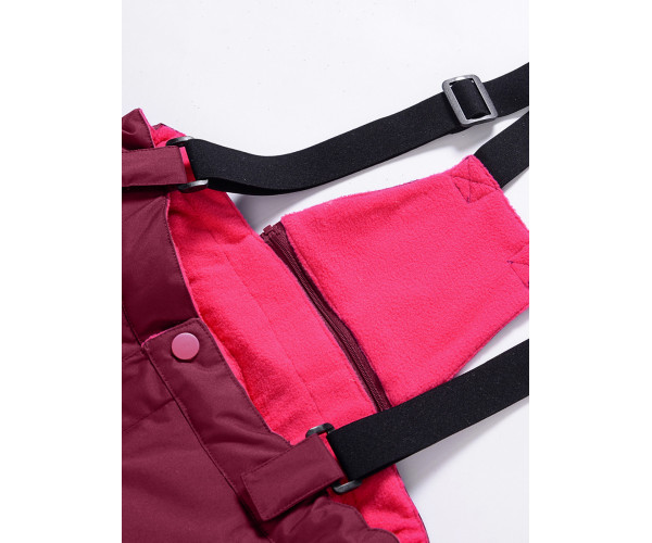 Горнолыжный костюм Valianly для девочки малинового цвета 90081M