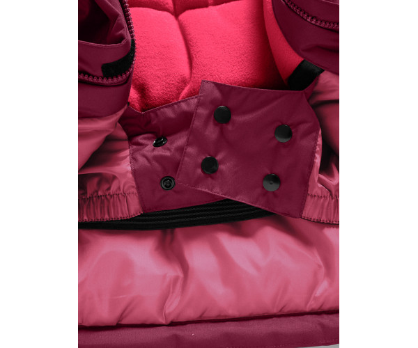 Горнолыжный костюм Valianly для девочки малинового цвета 90081M