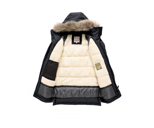 Парка зимняя Valianly для мальчика черного цвета 9039Ch