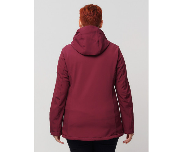 Ветровка  bigsize бордового цвета 2031-1Bo