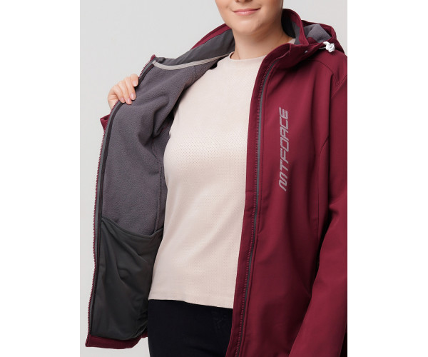 Ветровка  bigsize бордового цвета 2031-1Bo