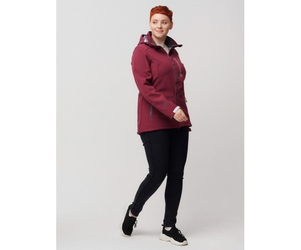 Ветровка  bigsize бордового цвета 2031-1Bo
