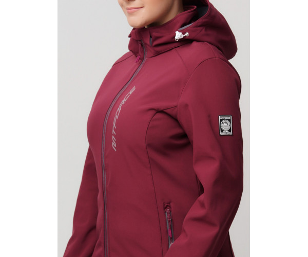 Ветровка  bigsize бордового цвета 2031-1Bo