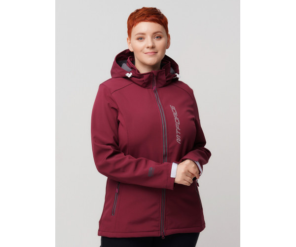 Ветровка  bigsize бордового цвета 2031-1Bo