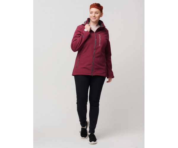 Ветровка  bigsize бордового цвета 2031-1Bo