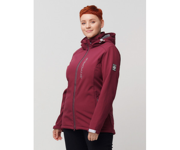 Ветровка  bigsize бордового цвета 2031-1Bo