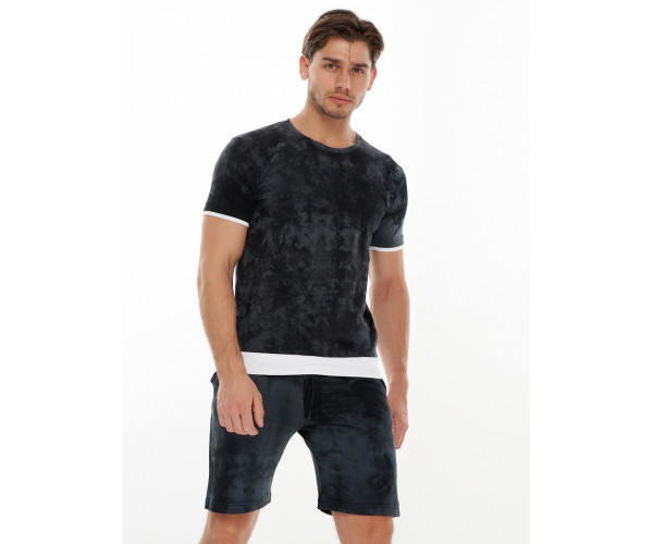 Мужская футболка варенка темно-серого цвета 221004TC