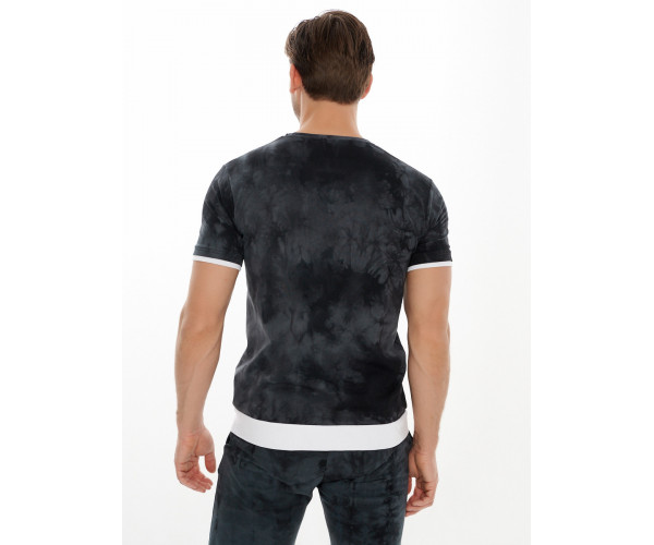 Мужская футболка варенка темно-серого цвета 221004TC