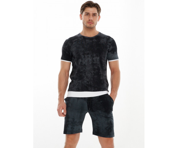 Мужская футболка варенка темно-серого цвета 221004TC