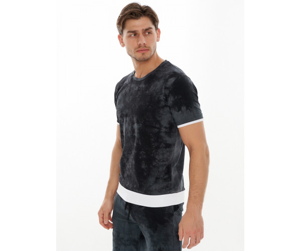 Мужская футболка варенка темно-серого цвета 221004TC