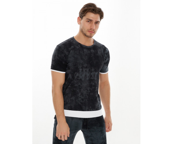 Мужская футболка варенка темно-серого цвета 221004TC