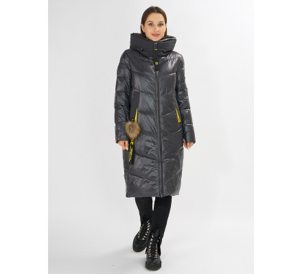 Куртка зимняя темно-серого цвета 72169TC