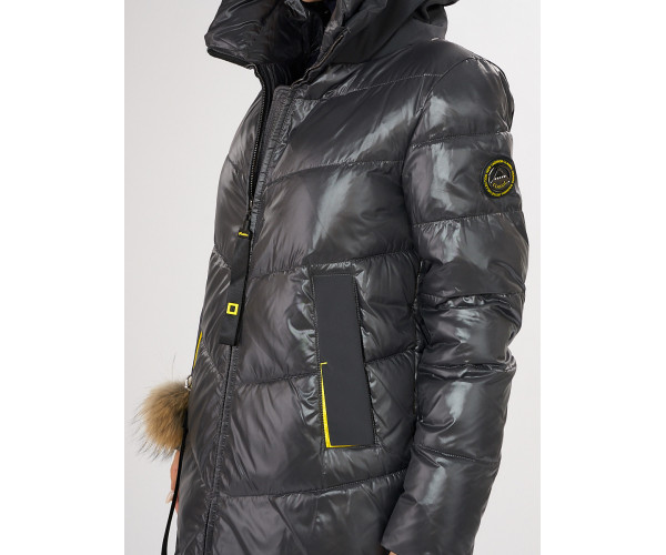 Куртка зимняя темно-серого цвета 72169TC