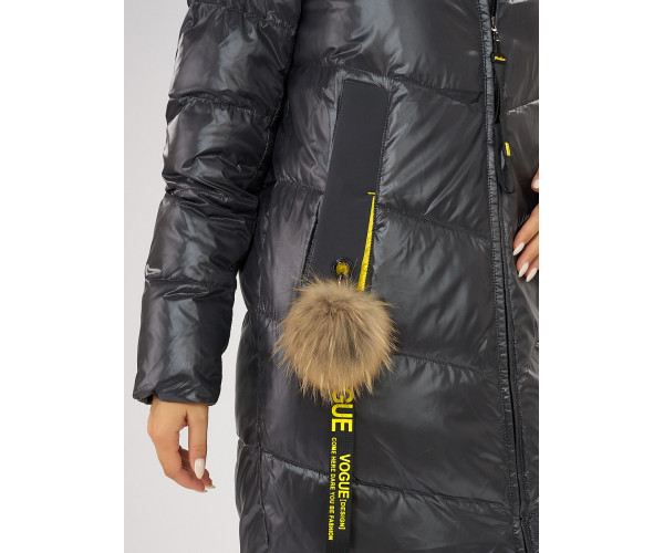 Куртка зимняя темно-серого цвета 72169TC