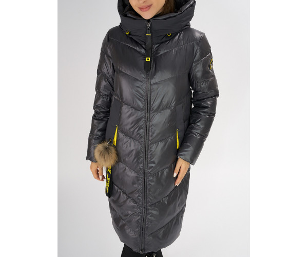 Куртка зимняя темно-серого цвета 72169TC