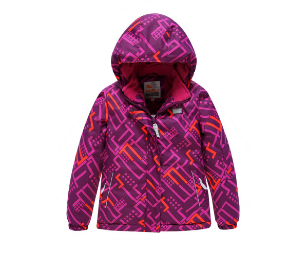 Детский зимний костюм горнолыжный фиолетового цвета 9014F