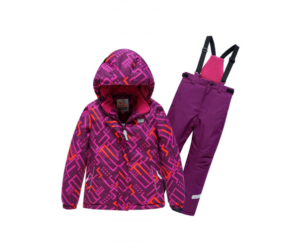 Детский зимний костюм горнолыжный фиолетового цвета 9014F