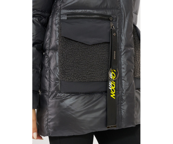 Куртка зимняя темно-серого цвета 7389TC