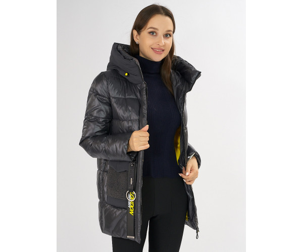 Куртка зимняя темно-серого цвета 7389TC