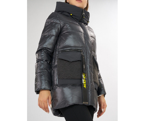 Куртка зимняя темно-серого цвета 7389TC