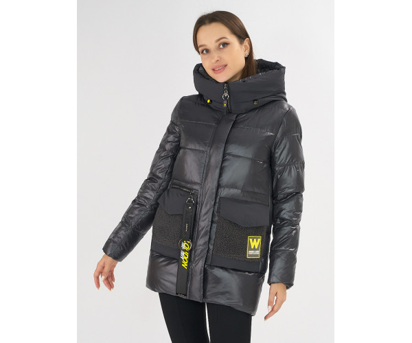 Куртка зимняя темно-серого цвета 7389TC