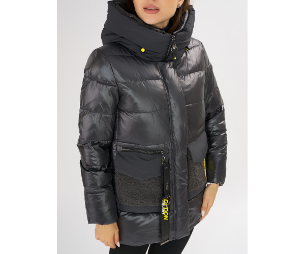 Куртка зимняя темно-серого цвета 7389TC