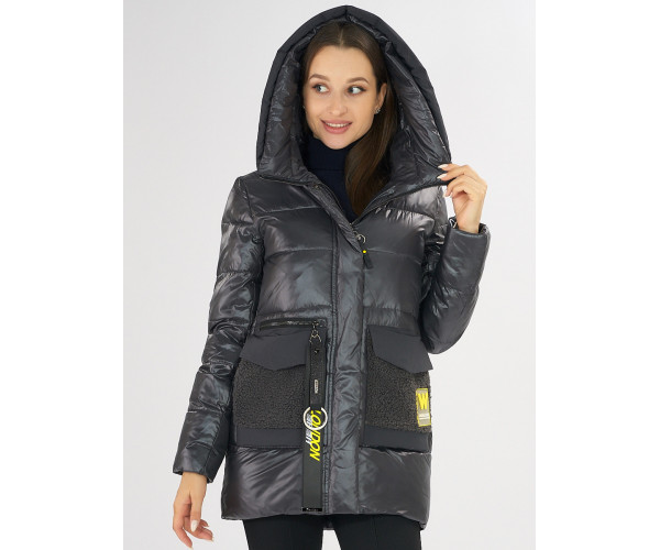 Куртка зимняя темно-серого цвета 7389TC