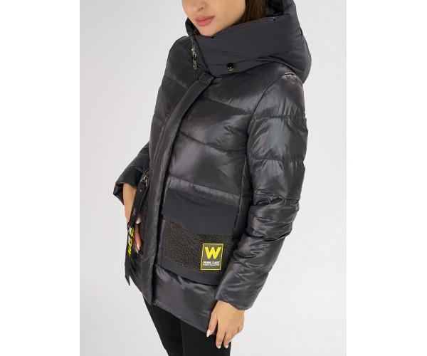 Куртка зимняя темно-серого цвета 7389TC