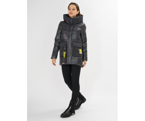 Куртка зимняя темно-серого цвета 7389TC