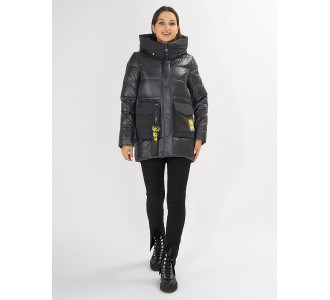 Куртка зимняя темно-серого цвета 7389TC