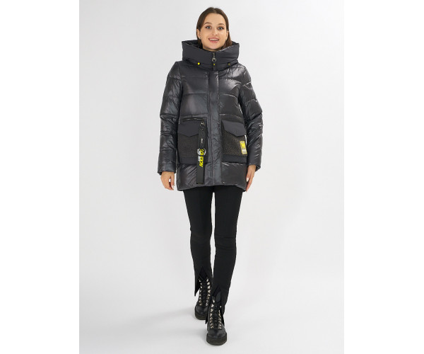 Куртка зимняя темно-серого цвета 7389TC