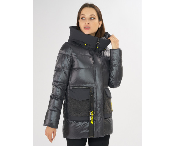 Куртка зимняя темно-серого цвета 7389TC