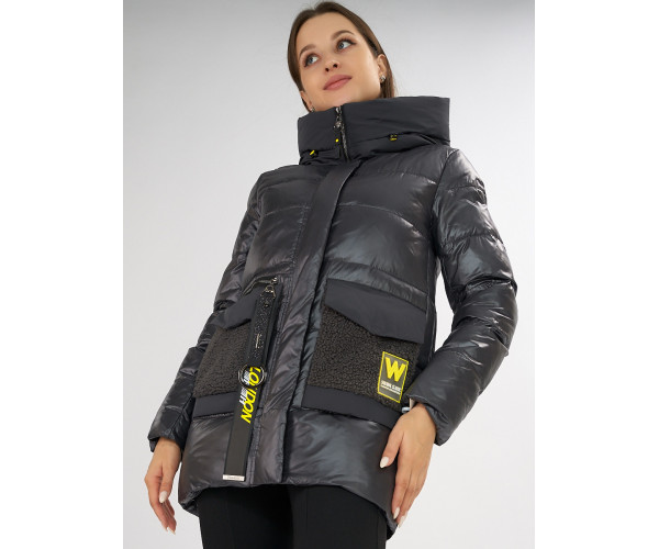 Куртка зимняя темно-серого цвета 7389TC