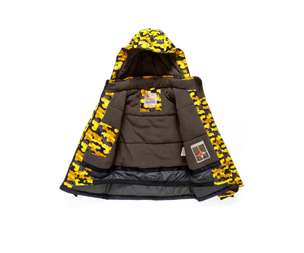 Подростковый для девочки зимний костюм горнолыжный желтого цвета 9016J