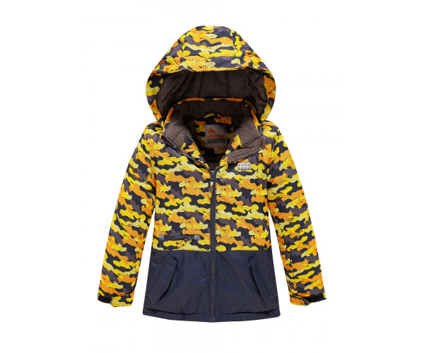 Подростковый для девочки зимний костюм горнолыжный желтого цвета 9016J