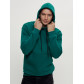 Худи мужские оверсайз с начосом темно-зеленого цвета 1087TZ