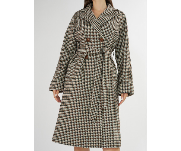 Пальто демисезонное коричневого цвета 42121-1K