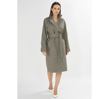 Пальто демисезонное коричневого цвета 42121-1K