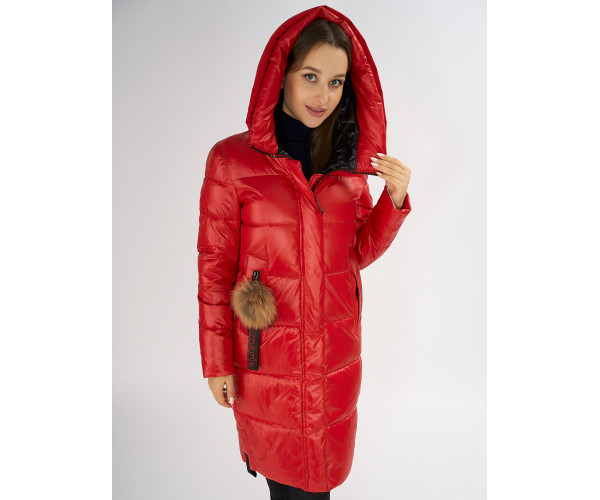 Куртка зимняя красного цвета 72168Kr