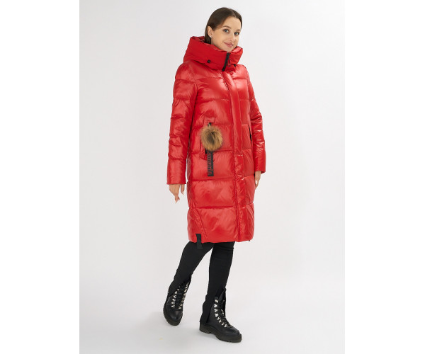 Куртка зимняя красного цвета 72168Kr