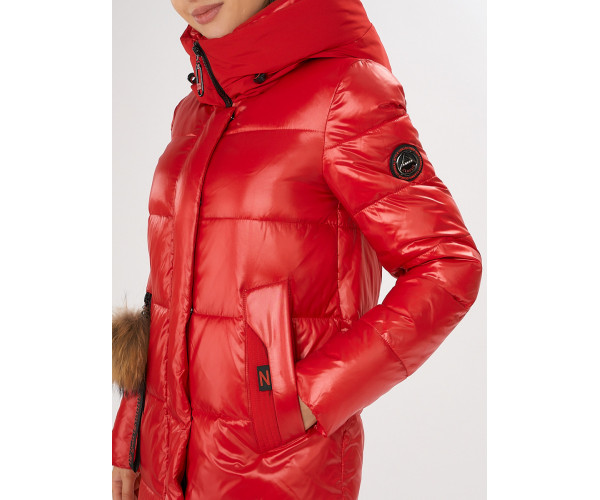 Куртка зимняя красного цвета 72168Kr