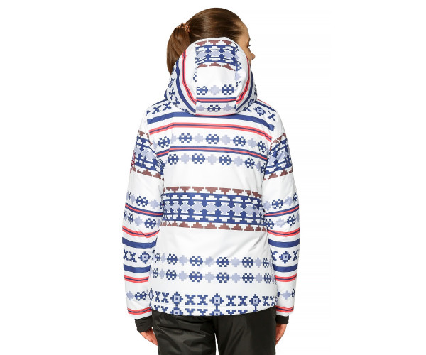 Женская зимняя горнолыжная куртка белого цвета 1795Bl