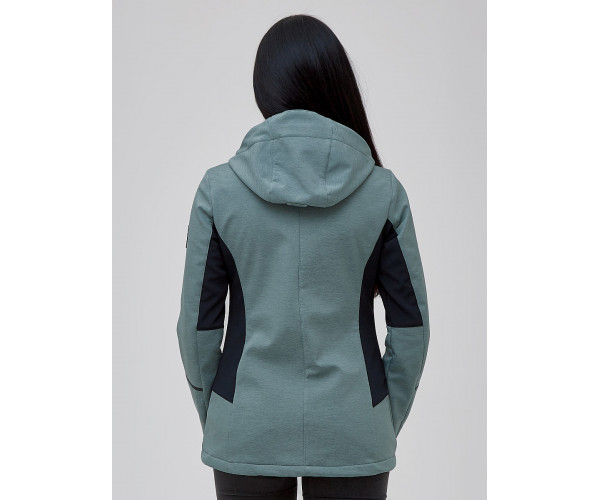 Ветровка softshell женская бирюзового цвета 2036Br