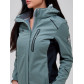 Ветровка softshell женская бирюзового цвета 2036Br