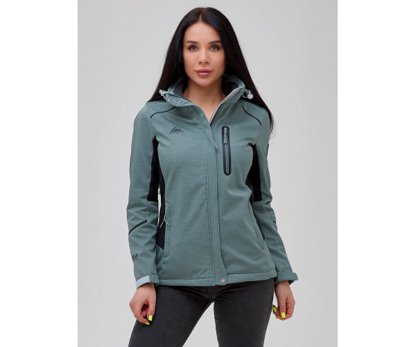 Ветровка softshell женская бирюзового цвета 2036Br