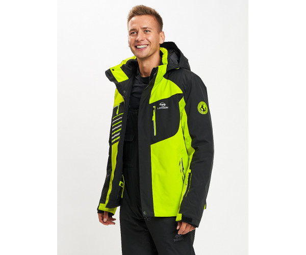 Горнолыжная куртка мужская зеленого цвета 77012Z