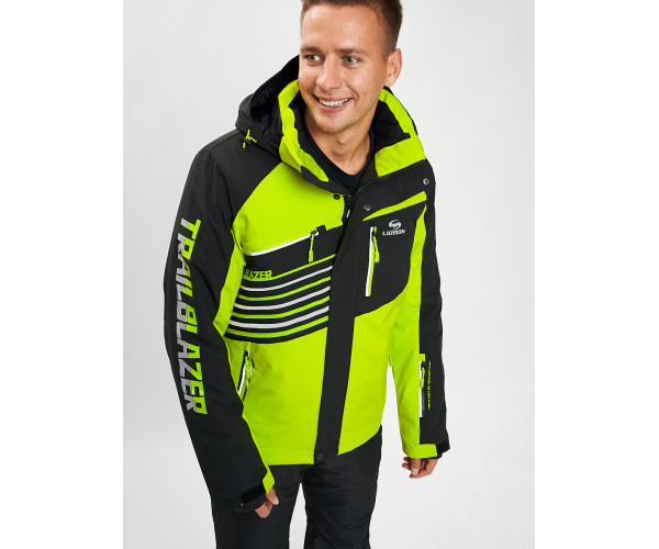 Горнолыжная куртка мужская зеленого цвета 77012Z