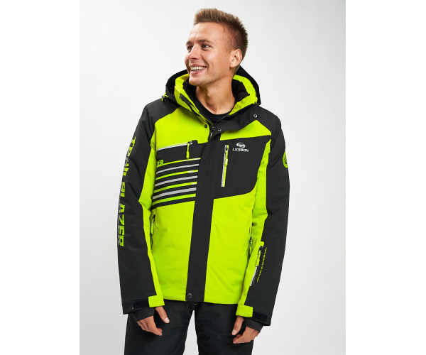 Горнолыжная куртка мужская зеленого цвета 77012Z