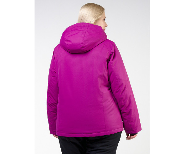 Женская зимняя горнолыжная куртка большого размера фиолетового цвета 11982F