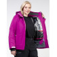 Женский зимний костюм горнолыжный большого размера фиолетового цвета 011982F